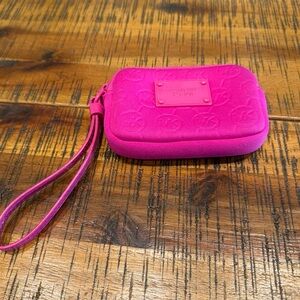Michael Kors Fuchsia Embossed small pouch with strap